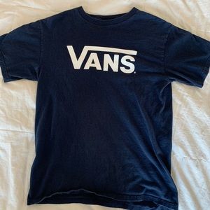 vans navy blue logo tshirt